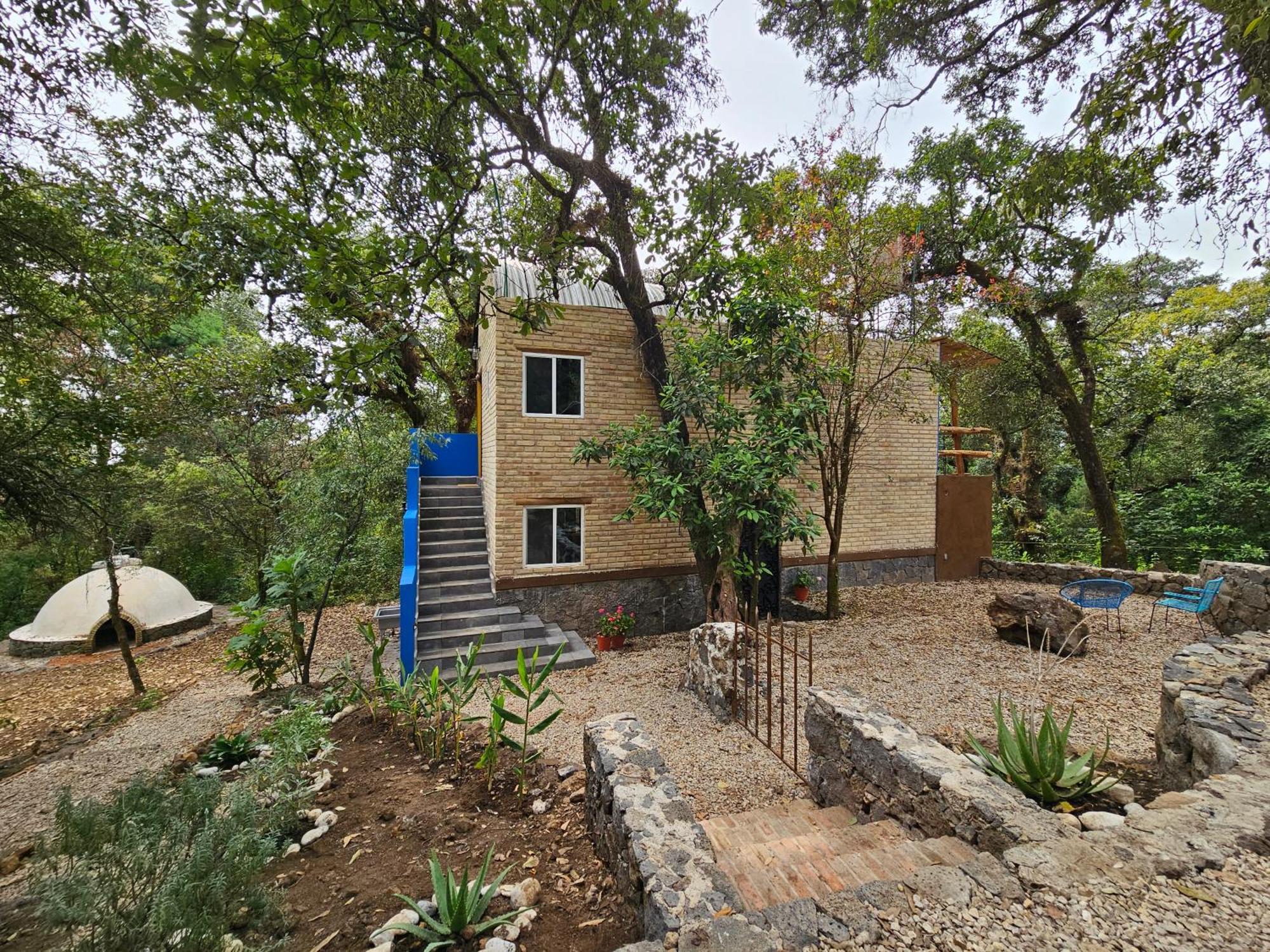 La Cabana Azul Al Fondo Del Bosque De Tepoztlan Ngoại thất bức ảnh